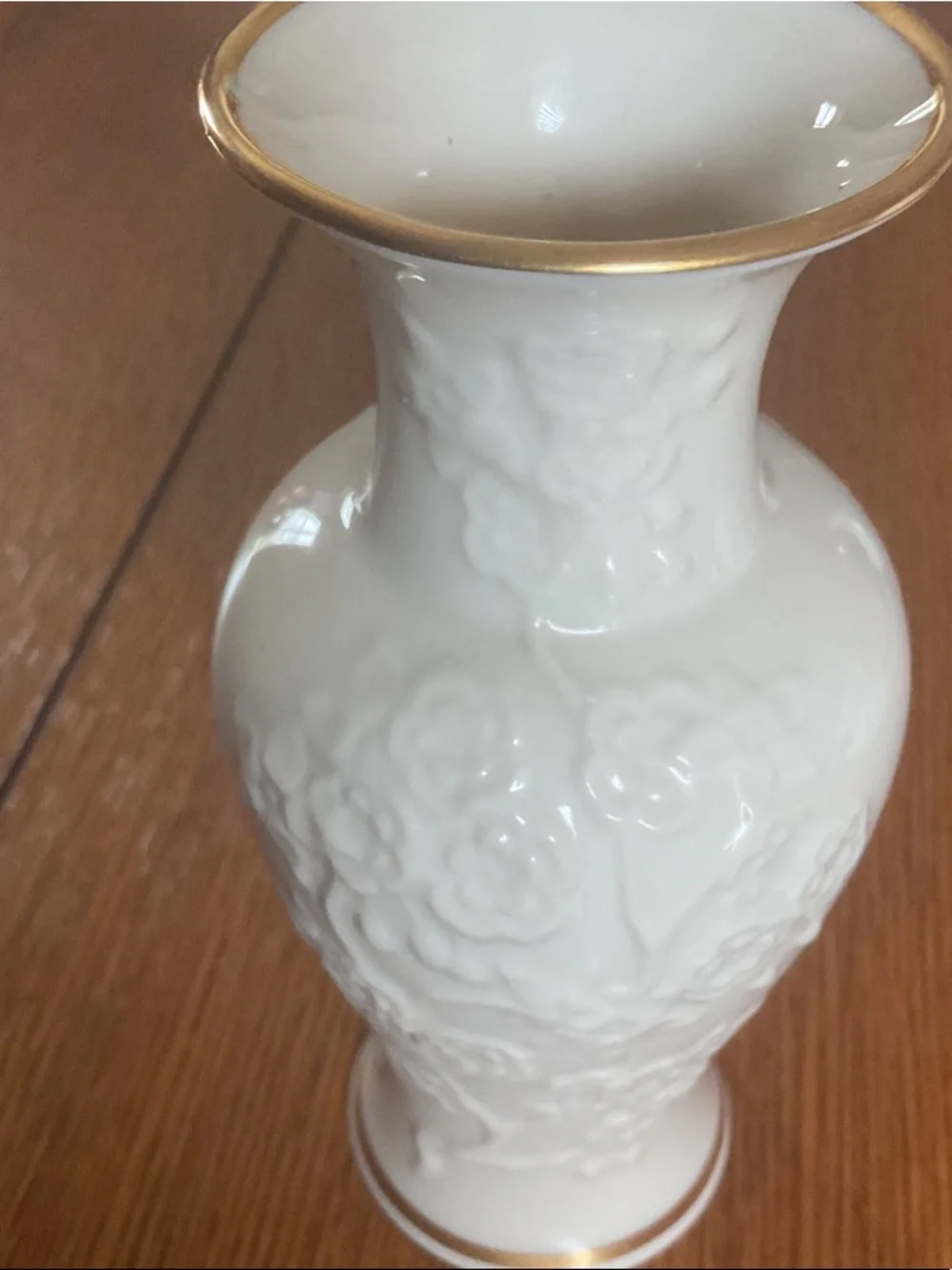 Lenox ivory vase withe gold trim.